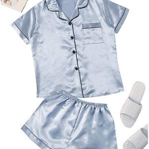 Silk Women Pajamas Set Two-Piece shorts Sleepwear Soft perfect for Christmas